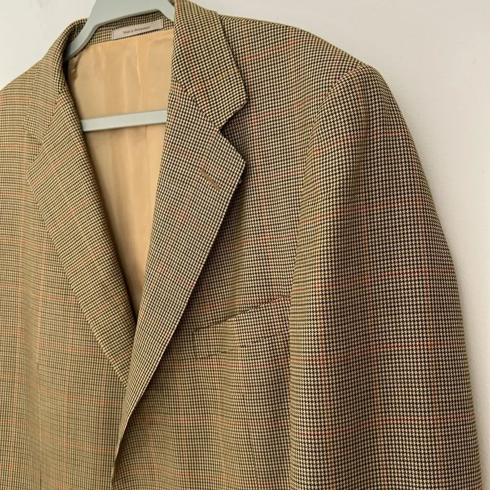 VTG Ermenegildo Zegna Su Misura Wool Sport Coat Blazer Made in Switzerland 42R